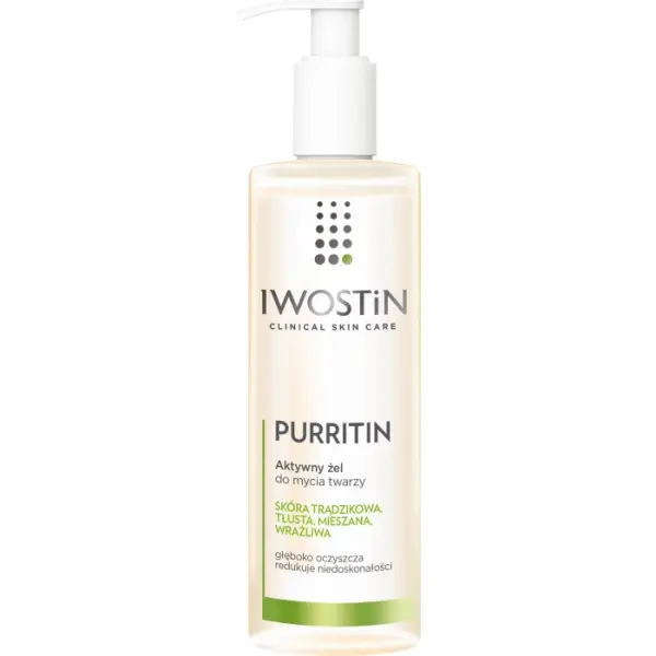 IWOSTIN PURRITIN Aktywny Żel do mycia twarzy 300 ml