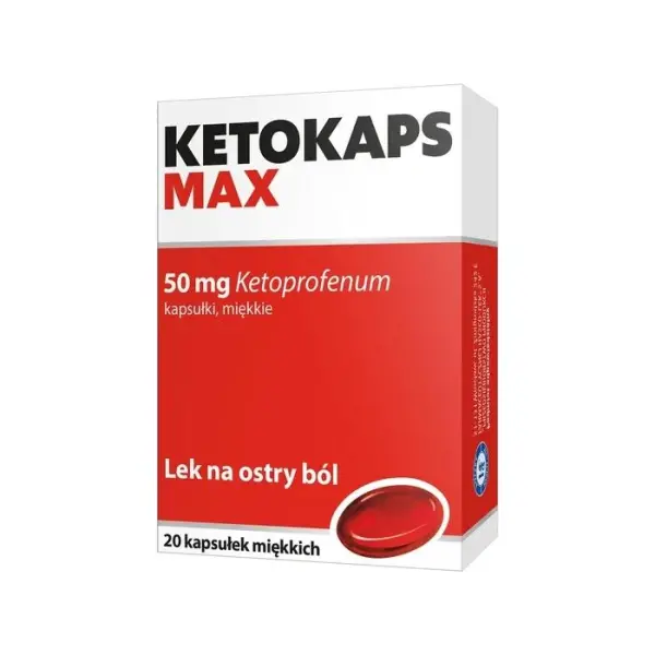 KETOKAPS Max 50 mg, 20 kapsułek