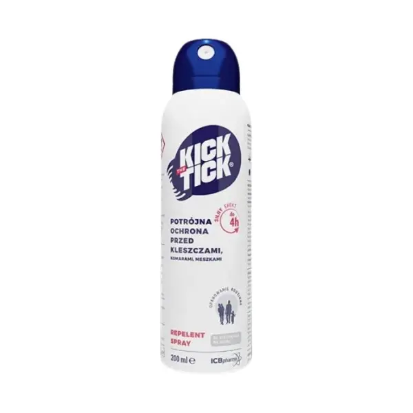 KICK the TICK Max Repelent Plus na komary, kleszcze i meszki, 200 ml