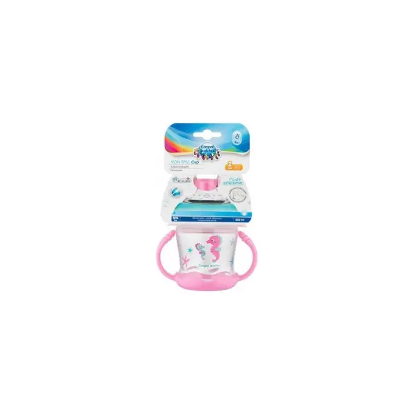 Kubek niekapek 180ml CANPOL BABIES sweet fun różowy 57/300