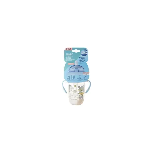Kubek niekapek z rurką i odważnikiem 270ml CANPOL BABIES  BONJOUR PARIS 56/607_blue