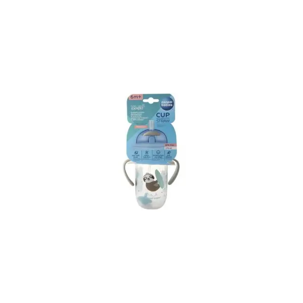 Kubek niekapek z rurką i odważnikiem 270ml CANPOL BABIES EXOTIC 56/606_grey