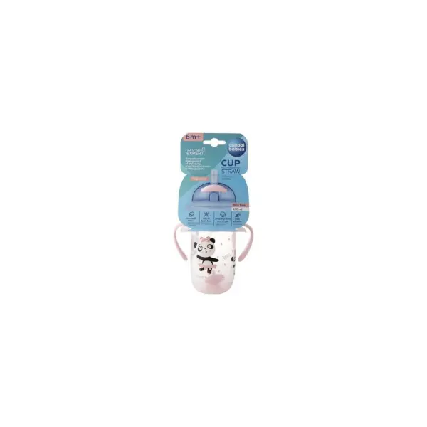 Kubek niekapek z rurką i odważnikiem CANPOL BABIES 270ml EXOTIC 56/606_pin