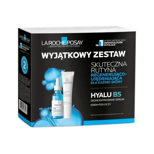 LA ROCHE-POSAY ZESTAW Hyalu B5 serum, 30 ml + krem pod oczy, 15 ml