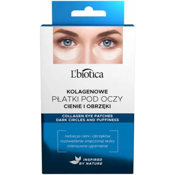 L'BIOTICA Kolagenowe płatki pod oczy, 6 sztuk