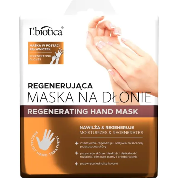 L'BIOTICA Regenerująca Maska Na Dłonie rękawiczki