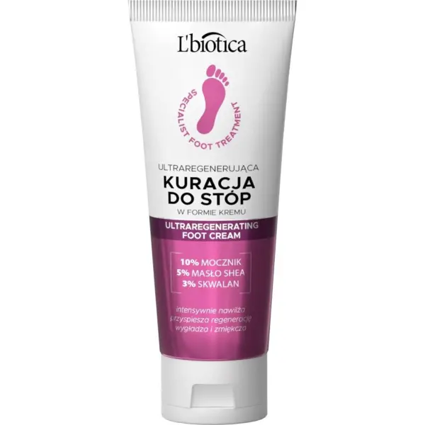 L'BIOTICA Ultraregenerująca Kuracja do stóp w formie kremu 75 ml
