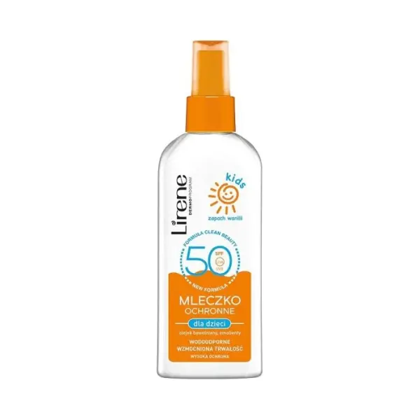 LIRENE Kids Mleczko ochronne wanilia SPF50, 150 ml