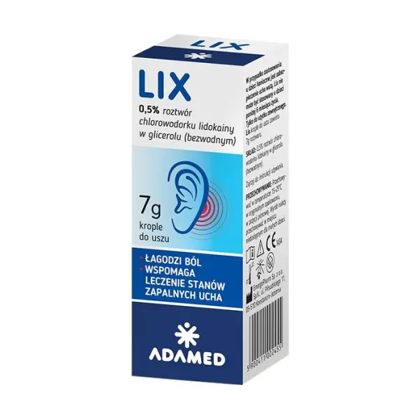Lix krople do uszu, roztwór 7 g