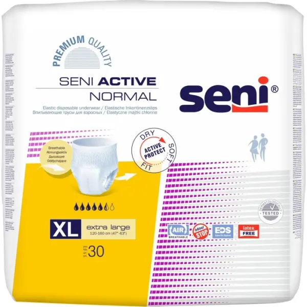 Majtki chłonne SENI ACTIVE NORMAL extra large 30 sztuk
