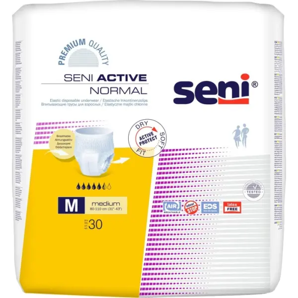 Majtki chłonne SENI ACTIVE NORMAL medium 30 sztuk