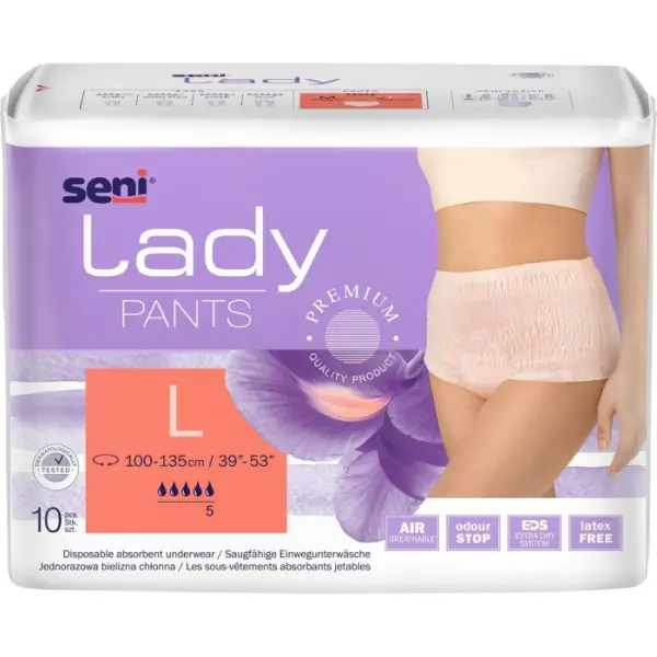 Majtki chłonne SENI LADY Pants  L 10 sztuk