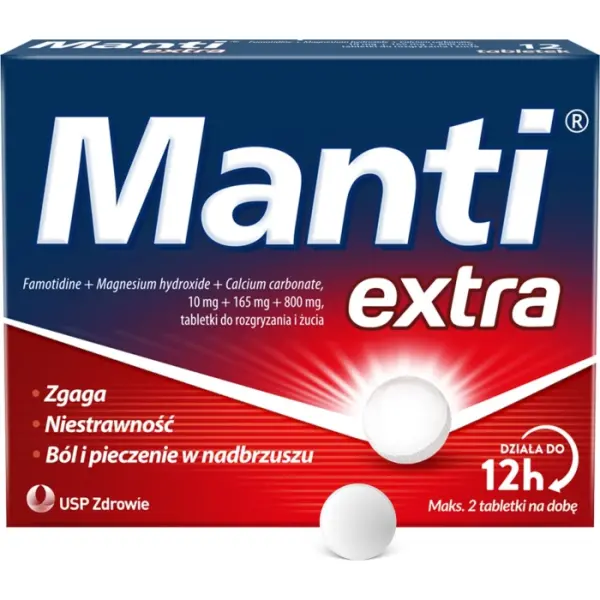 MANTI EXTRA Tabletki do rozgryzania i żucia, 24 sztuki