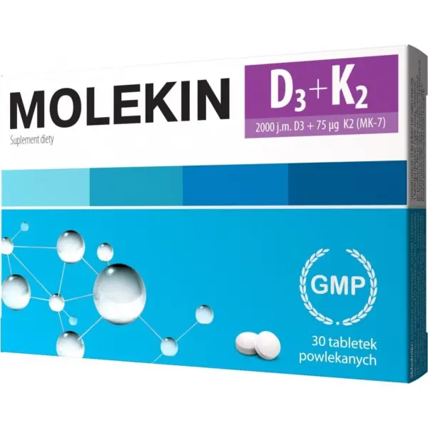 Molekin D3 + K2 MAX 30 tabletek