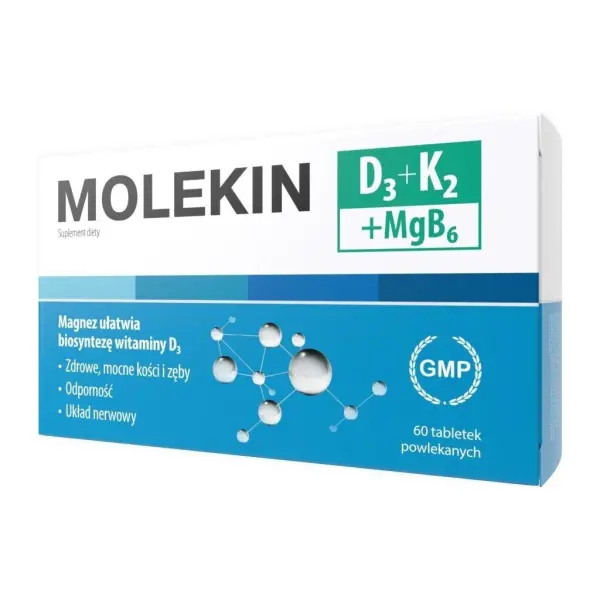 Molekin D3 + K2 + MgB6 60 tabletek