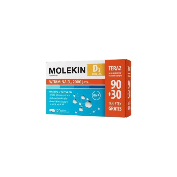 Molekin D3 witamina D 2000 j.m. 90 + 30 tabletek