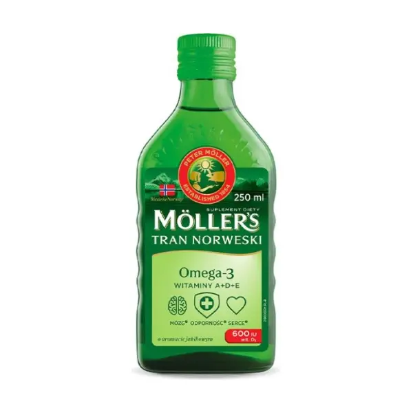 Mollers Tran Norweski o aromacie jabłkowym 250 ml