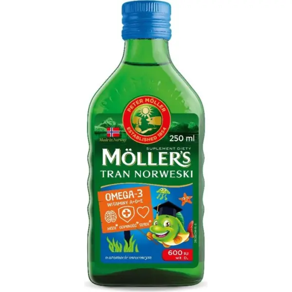 Mollers Tran owocowy płyn 250 ml