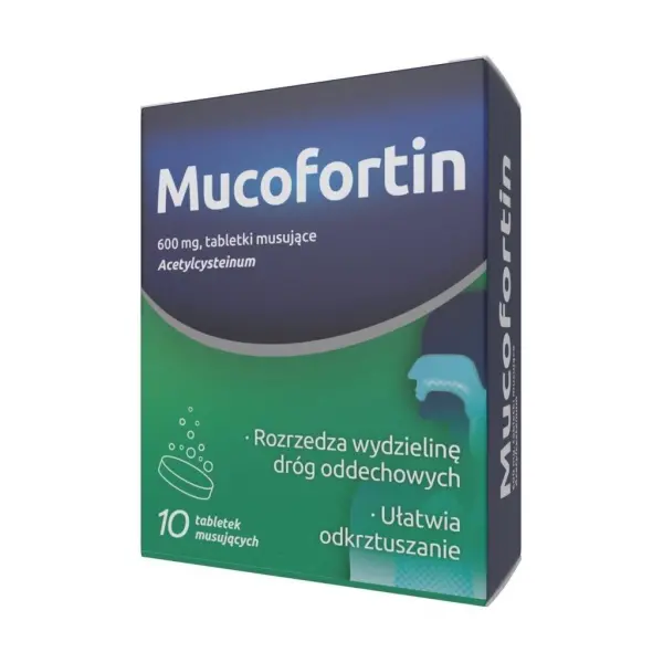 Mucofortin 600 mg 10 tabletek musujących