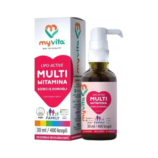MYVITA Multiwitamina, dzieci i dorośli krople, 30 ml