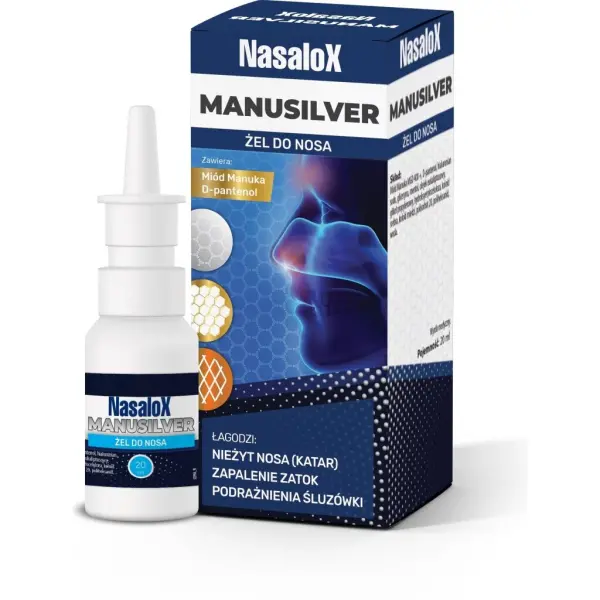 Nasalox Manusilver żel do nosa 20 ml