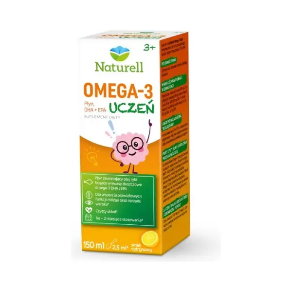 NATURELL Omega 3 Uczeń płyn, 150 ml