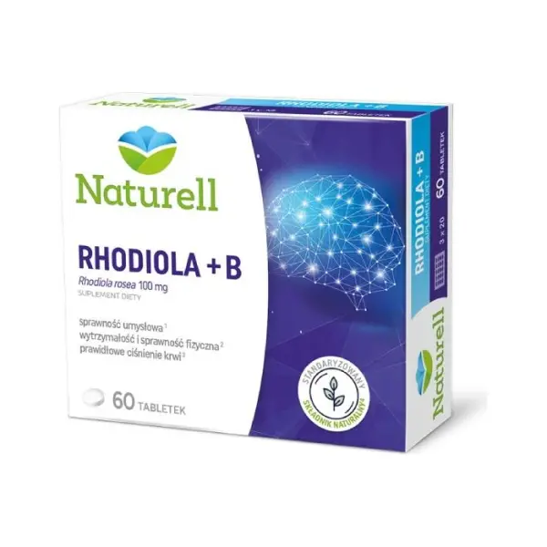 NATURELL Rhodiola + B, 60 tabletek