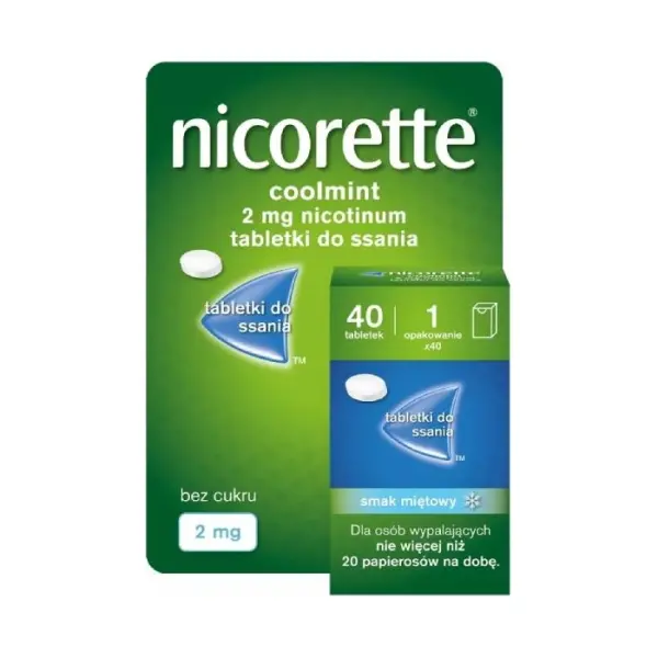 NICORETTE COOLMINT 2 mg, 40 tabletek do ssania