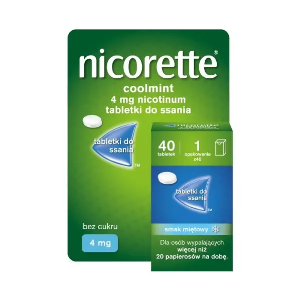 NICORETTE COOLMINT 4 mg, 40 tabletek do ssania