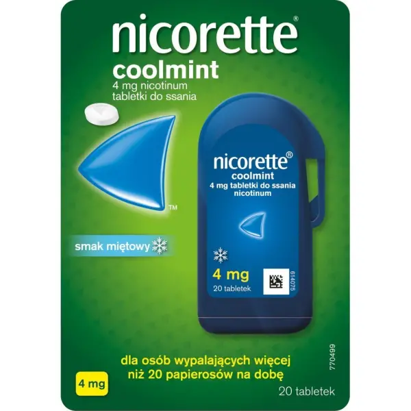 Nicorette Coolmint 4mg 20 tabletek do ssania