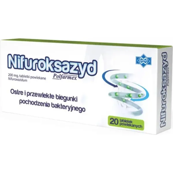 Nifuroksazyd Polfarmex 200mg, 20 tabletek