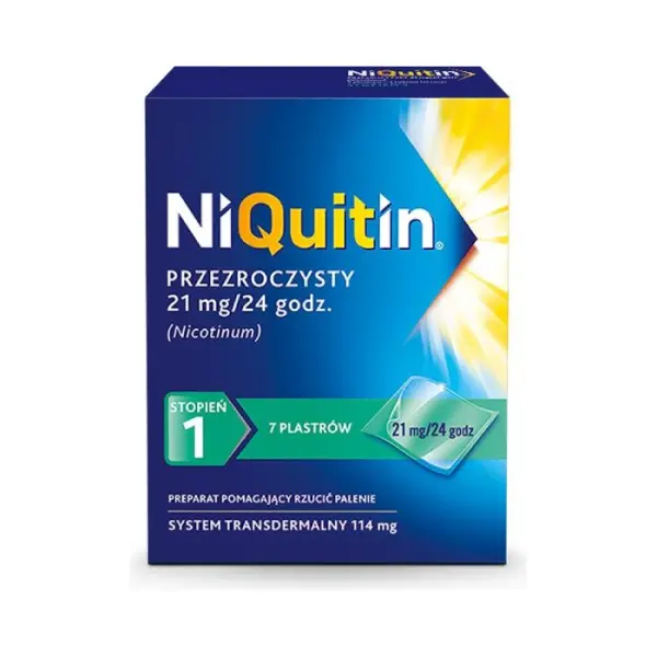 NIQUITIN plastry 21mg/24h, 7 sztuk