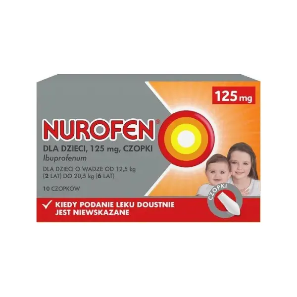 NUROFEN 125 mg czopki, 10 sztuk