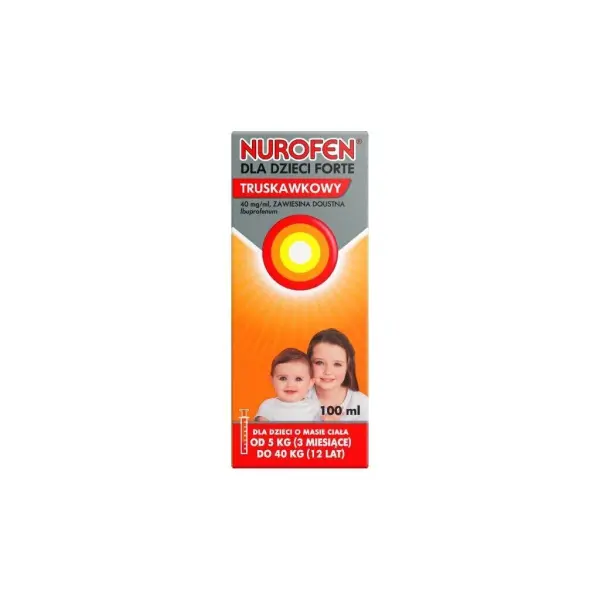Nurofen dla dzieci Forte truskawkowy 40mg/ml 100ml