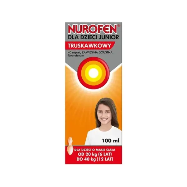 NUROFEN dla dzieci Junior truskawkowa zawiesina, 100 ml