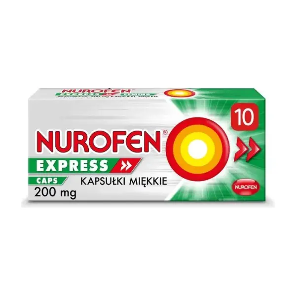 NUROFEN Express Caps 200mg, 10 kapsułek