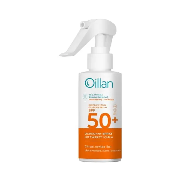 Oillan SUN Dermo-spray przeciwsłoneczny do twarzy i ciała SPF 50+ 125 ml