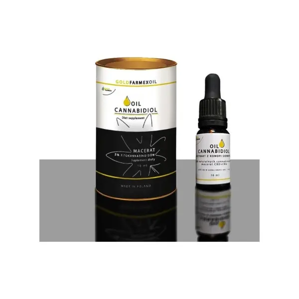 Olejek konopny macerat 5% CBD + CBG olejek 10ml