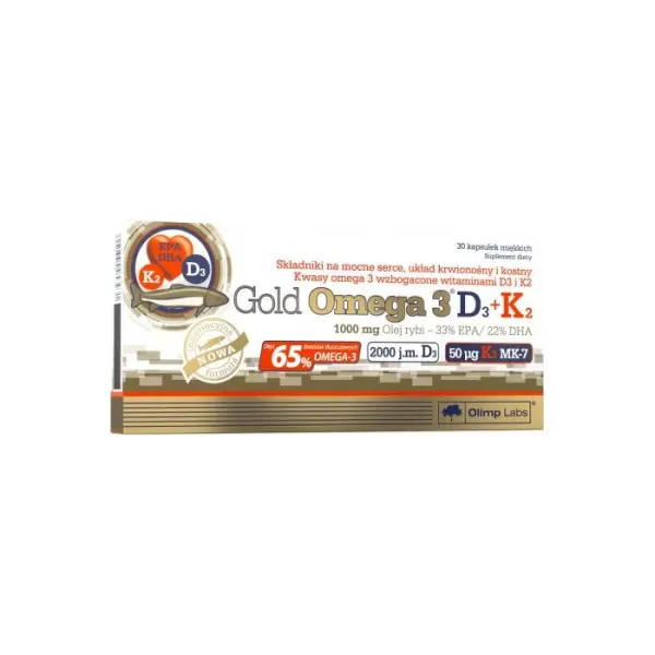 Olimp Gold Omega 3 D3 + K2 30kapsułek