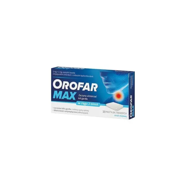 Orofar MAX 20 pastylek do ssania