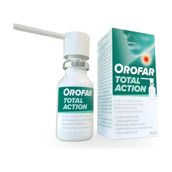 Orofar Total Action aerozol do stosowania w jamie ustnej 30 ml