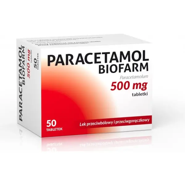 Paracetamol Biofarm 500 mg 50 tabletek