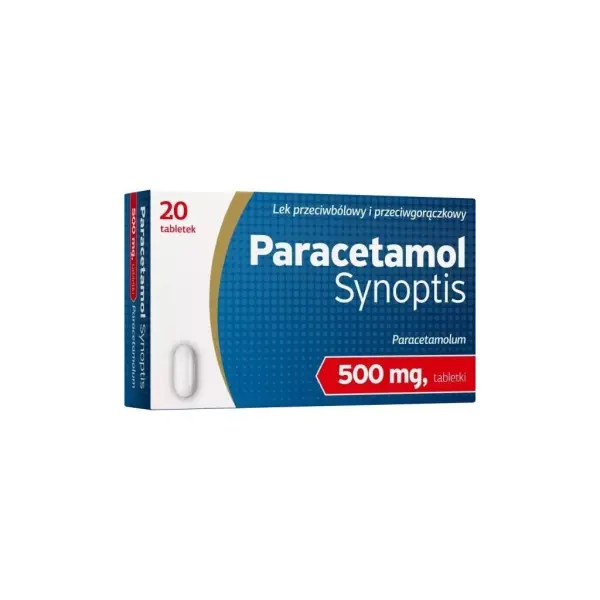 Paracetamol Synoptis 500 mg 20 tabletek