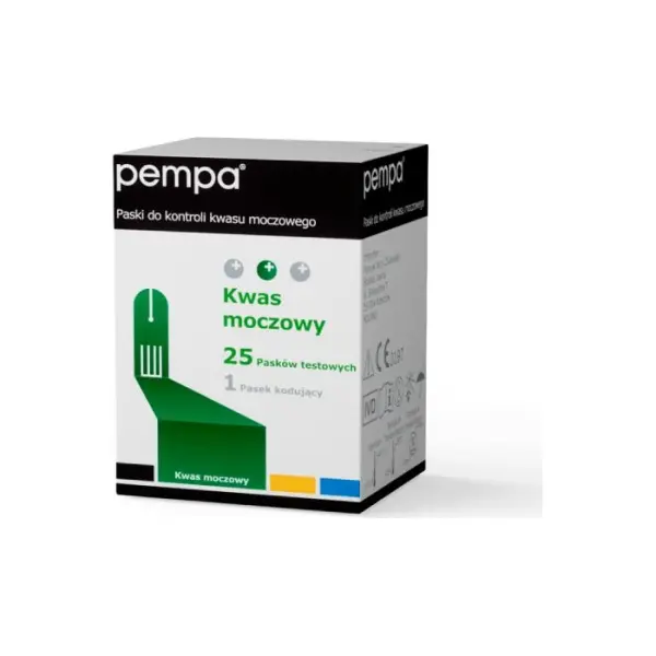 Pempa paski do kontroli kwasu moczowego BK, 25 sztuk