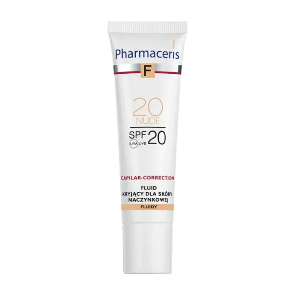 PHARMACERIS F Fluid kryjący do skóry naczynkowej Nude 20 SPF20, 30 ml