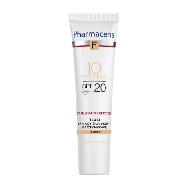 PHARMACERIS F Fluid kryjący do skóry naczynkowej Porcelain 10 SPF20, 30 ml