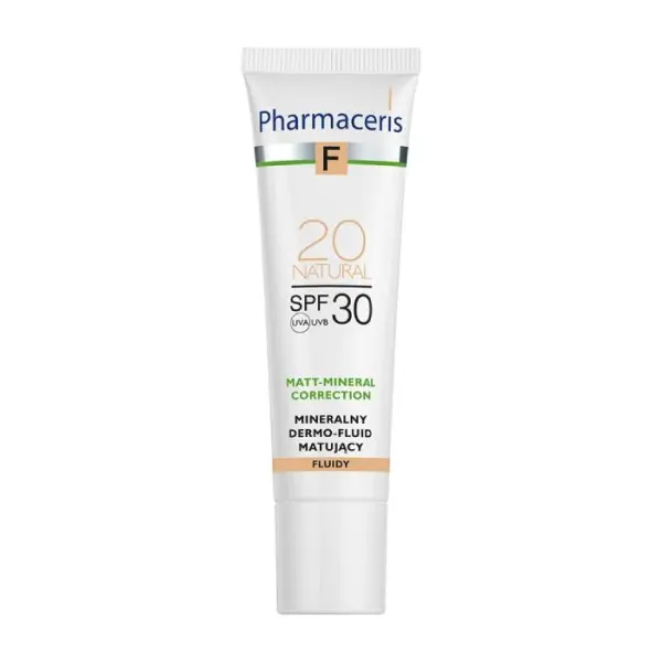 PHARMACERIS F Mineralny Dermo-Fluid matujący natural 20 SPF30, 30 ml