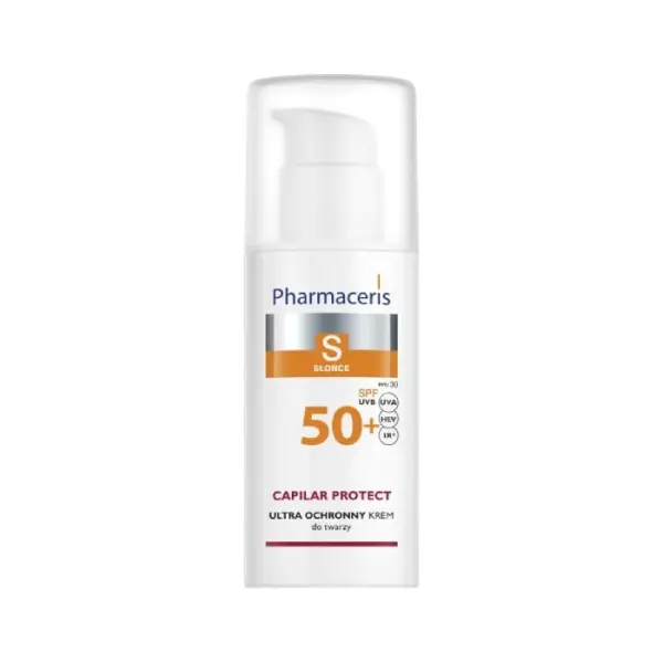 PHARMACERIS S Capilar Protect Krem ultra ochronny dla skóry naczynkowej SPF 50+, 50 ml