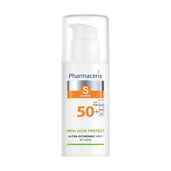 PHARMACERIS S Medi Acne Protect Krem do twarzy i okolic oczu wodoodporny SPF 50+, 50 ml