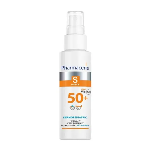 PHARMACERIS S Sun Spray do twarzy i ciała ochronny mineralny SPF 50+, 100 ml